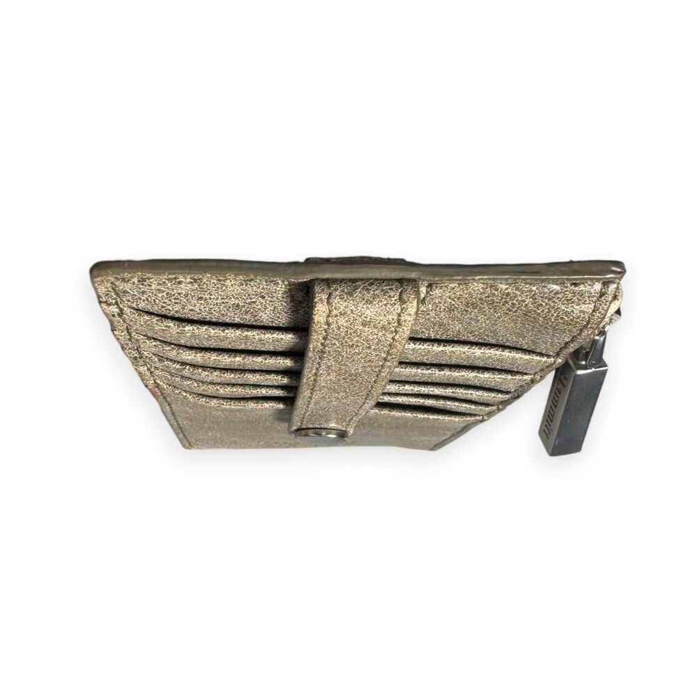 Hammitt 210 West Pewter Leather Wallet Zip ID Card Case EUC - Picture 8 of 14